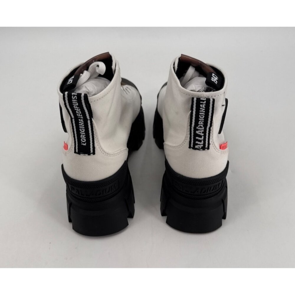 Palladium Womens Revolt Hi TX Sneakers Size 9 White Black Ankle Boot - Picture 4 of 13